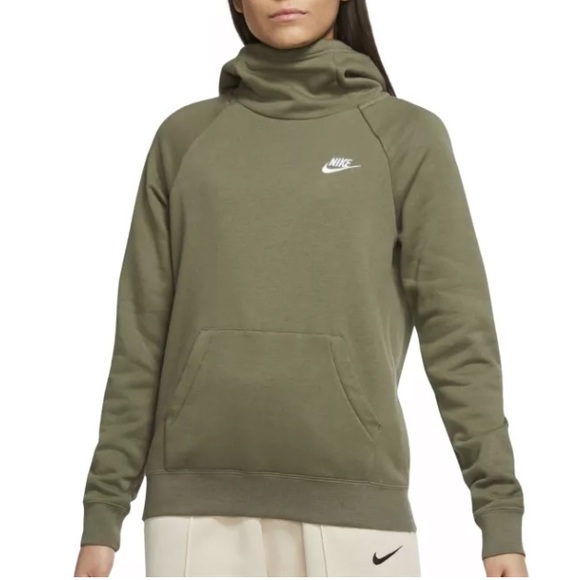 Nike Tops - Nike Green Pullover Funnel Neck Active Casual Hoodie size medium